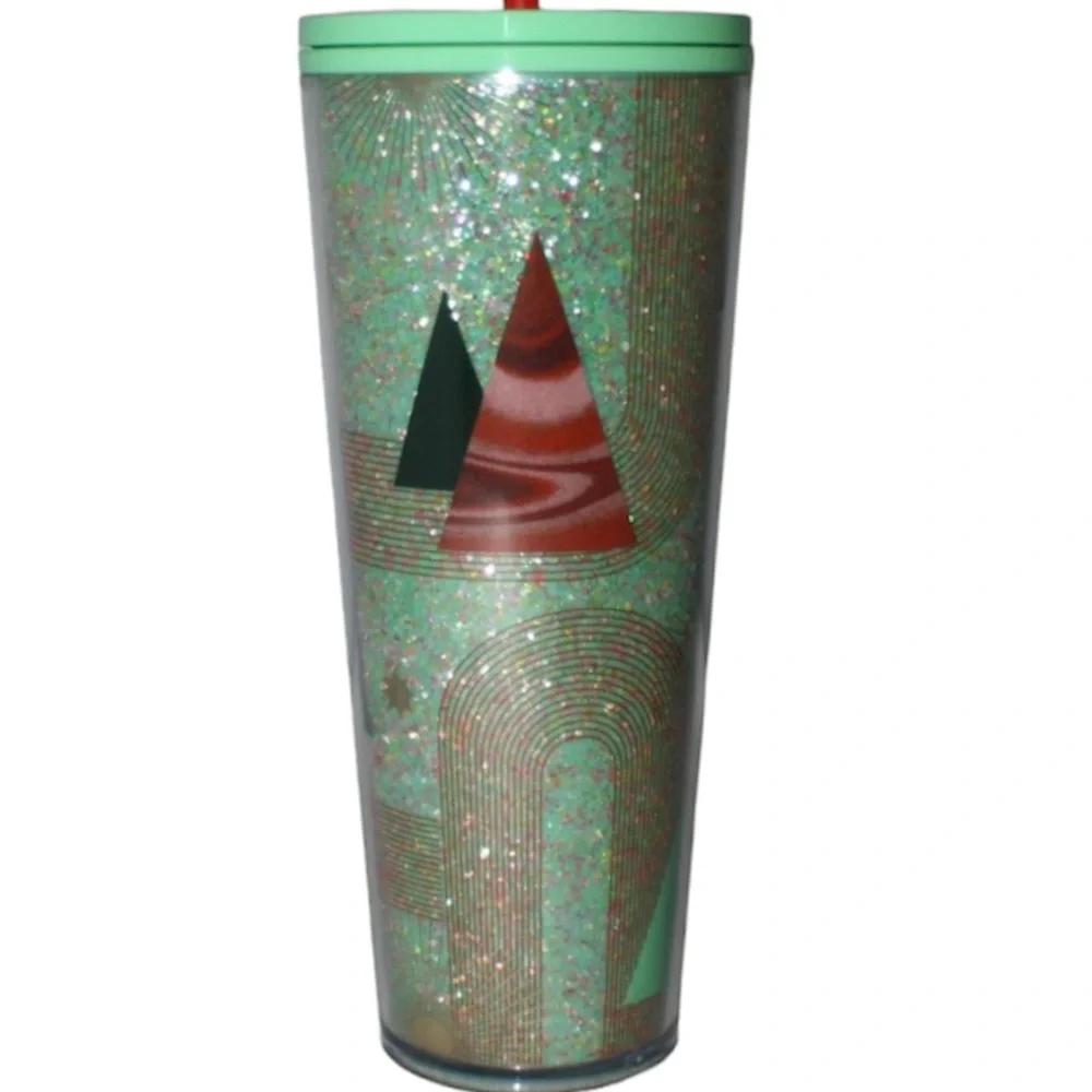 Starbucks Holiday 2020 Christmas Tree Glitter Cold Venti 24 oz. Cup NWT